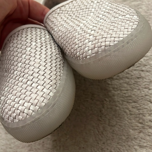 Free People Santorini Woven Slip On shoes flat white leather Sneakers 38 comfy - Picture 7 of 13
